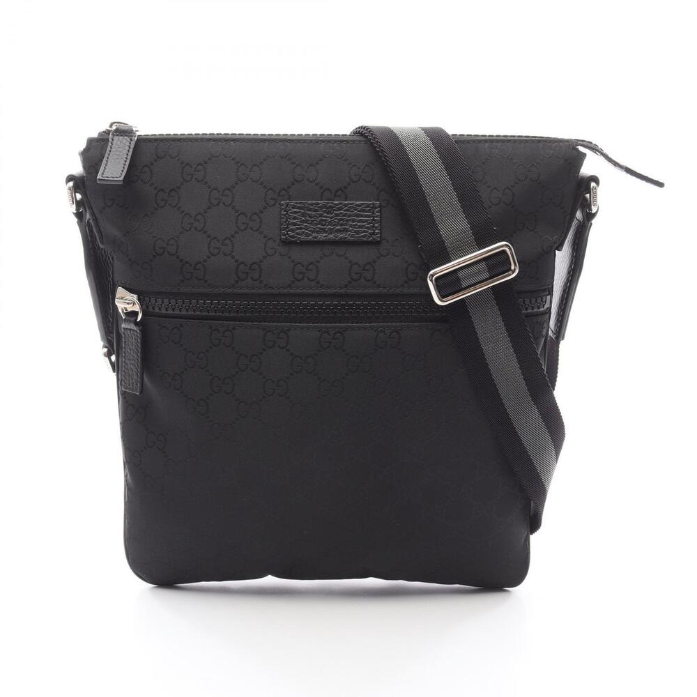 Gucci GG Shoulder Bag Leather Black